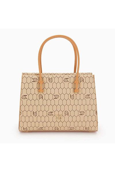 Levidor Mink Honeycomb Printed Three-Eye Women's Handbag