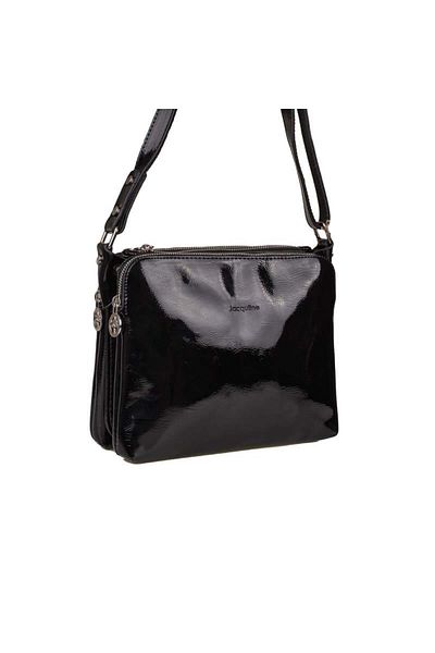 Jacquline Black Vanamo N Women's Patent Leather Crossbody Bag