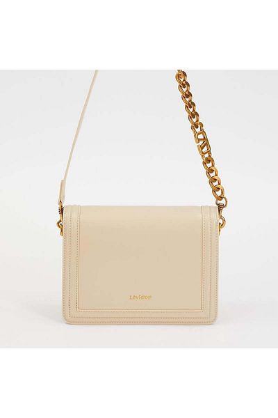 Levidor Cream Classic Cross Strap Women's Small Size Bag