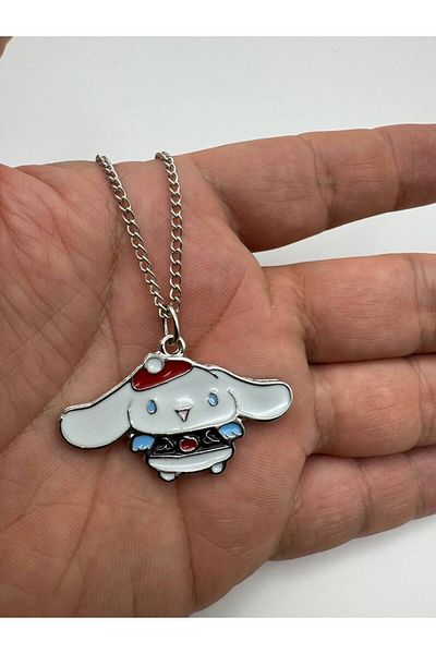 Herşey Nota Cinnamoroll Figured Cute Necklace – Pastel Colored Anime Jewelry with 60 cm Chain