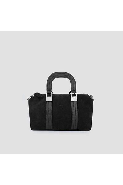 Jacquline Black Haleis Genuine Nubuck Leather Women's Handbag