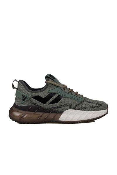 m2s Khaki Cedric Men's Textile Foam Sole Sneaker