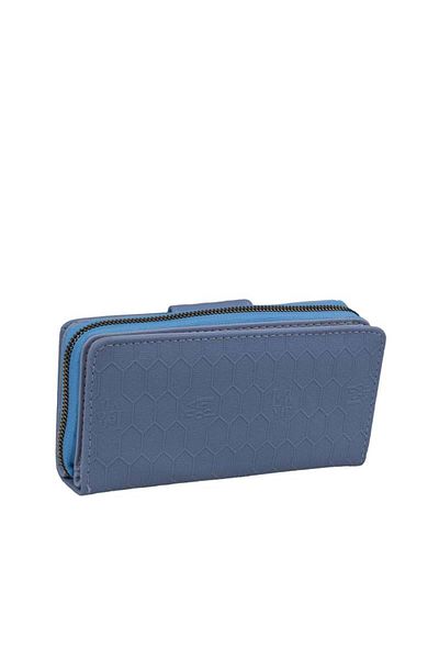 Levidor Women's Monogram Wallet with Blue Cover
