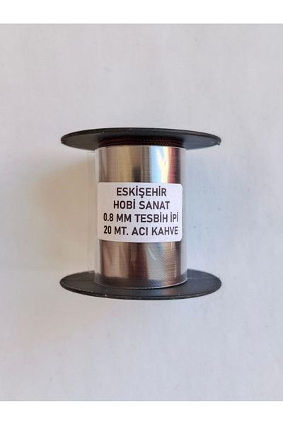 Eskişehir hobi sanat Σχοινί χάντρες προσευχής 0,8 mm 20 μέτρα Bitter Brown Χρώμα