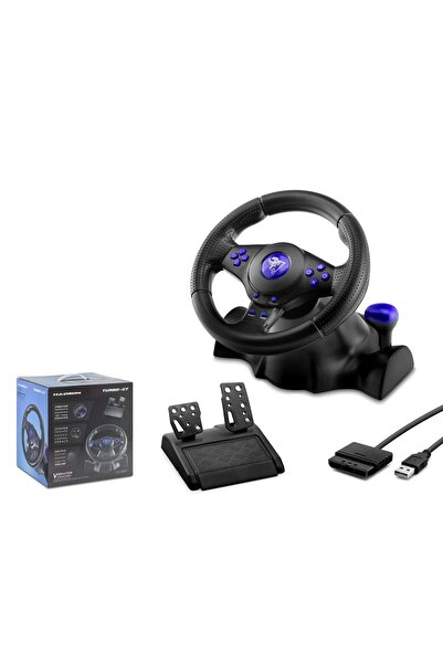 HADRON VW9803 Oyuncu Direksiyon Seti 180° PS3 PS2 PC Siyah