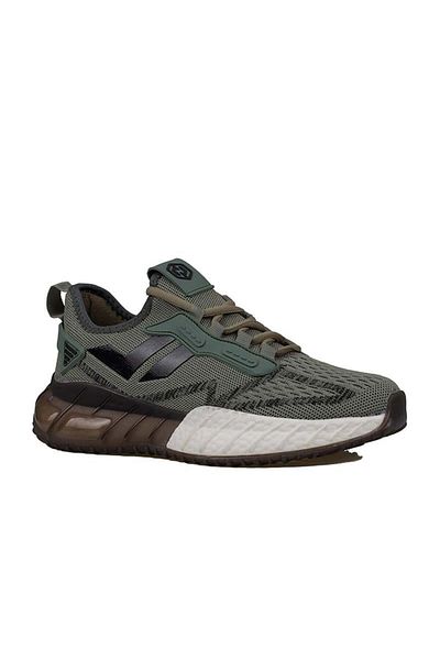 m2s Khaki Cedric Men's Textile Foam Sole Sneaker