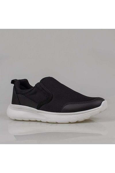 m2s Black Alfa Men's Laceless Sports Shoes