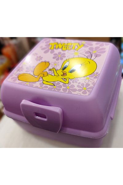 ada çanta kırtasiye Plastic 2-Compartment Feeding Container with Tweety Figure Ad20057