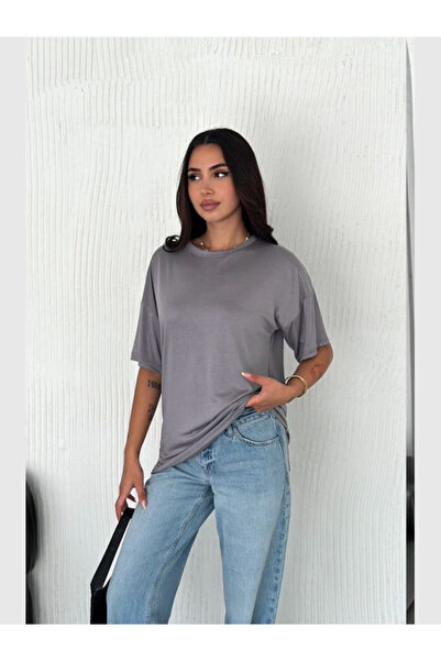 MODA Γυναικείο μπλουζάκι με κοντό μανίκι Modal από μικτό ύφασμα