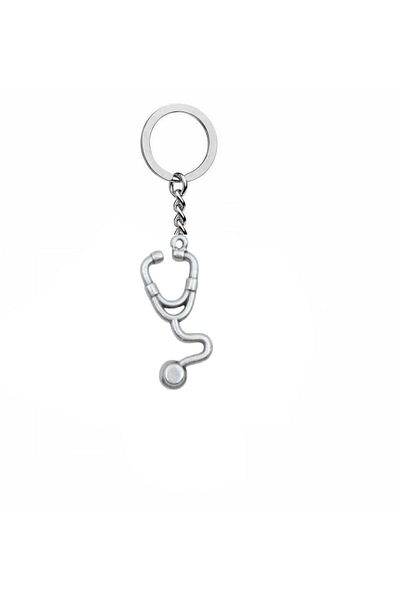 Herşey Nota Stethoscope Figured Keychain – Health Themed Minimalist Accessory