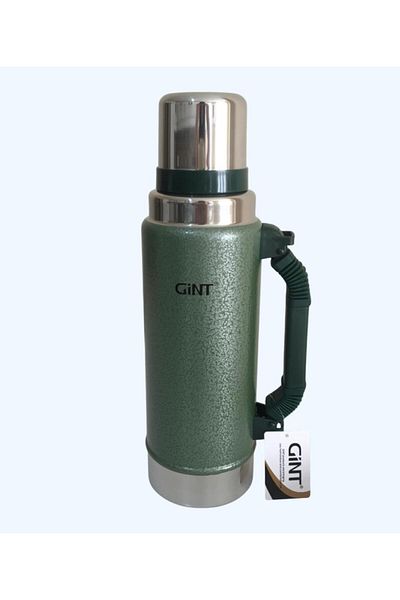nonserviamworld Gint 1.25 Liter Stainless Steel Thermos 24 Hours Hot 12 Hours Cold Green
