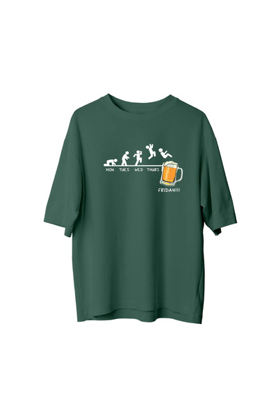 SVART WEAR Tricou unisex Friday Beer Bira cu imprimeu tricou supradimensionat...