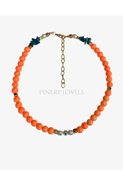 Pinery Jewels Evil Eye Beaded Row Summer Women's Necklace