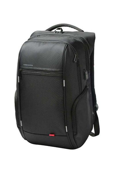 fun zone Polyester Laptop Backpack Black