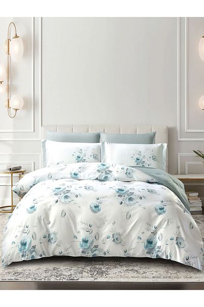 Donetella 6-Piece Printed Duvet Cover Set, King Size 220 x 240cm, Microfiber,( Without filler).