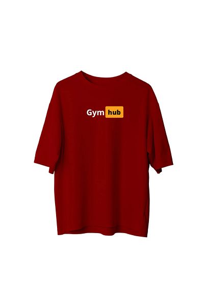 SVART WEAR Gym Hub Front Side Printed Oversize Tshirt T-Shirt 100% Cotton