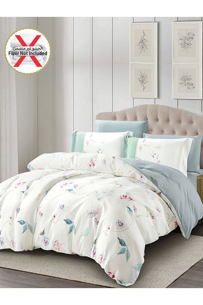 Donetella 6-Piece Printed Duvet Cover Set, King Size 220 x 240cm, Microfiber,( Without filler).