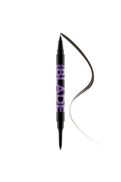 Urban Decay قلم حواجب 2 في 1 + قلم تحديد الحواجب من Brow Blade - أسود ناعم مقاوم للماء للحواجب الجريئة