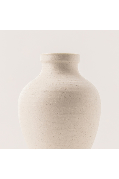 homez Selah off-white ceramic cylindrical vase