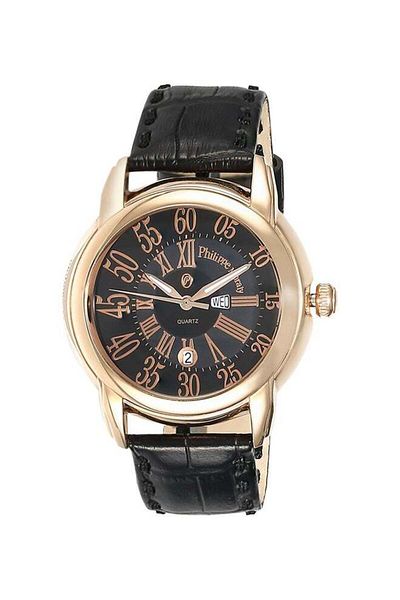 Philippe Moraly of Switzerland Men's Leather Analog Watch