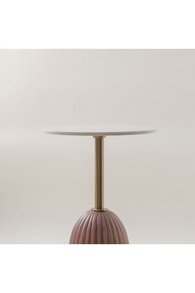 homez marble side table 46*55cm, pink
