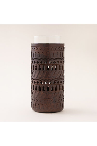 homez مزهرية خشبية من مجموعة روشن، 11*11*26 سم