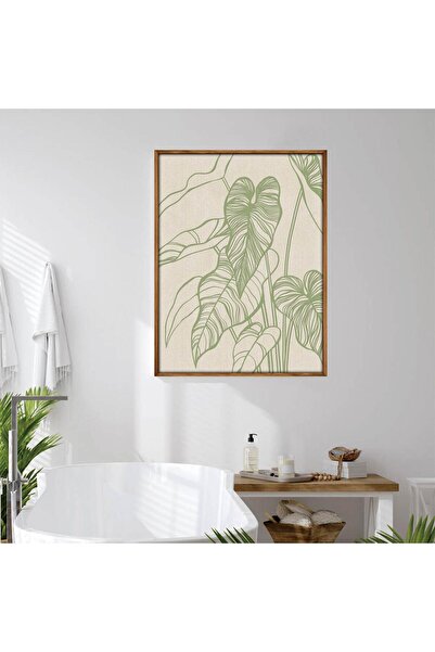 homez canvas wall art painting leaf pattern design *120*4.5cm