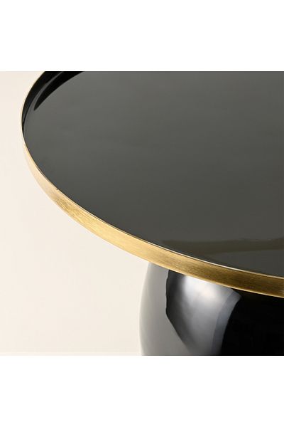 homez Side Table Metal Black, 50*50*41Cm