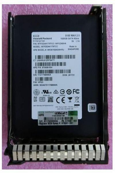 Inna marka Dysk SSD HP Enterprise 1.92TB 6G SATA MU SFF CAT-25-PP, 875867-001