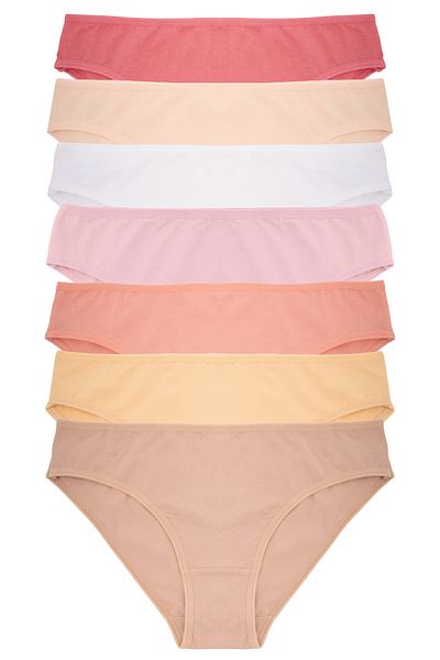 Nicoletta Γυναικεία Σλιπ 7 Συσκευασία Lycra Cotton Vanilla
