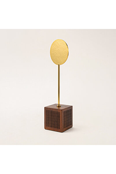 homez wood and gold metal Ramadan decoration 7*7*28 cm