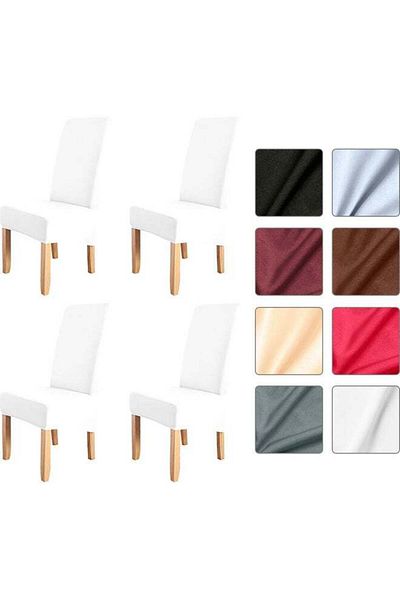 fun zone 4-Piece Dining Chair Cover White