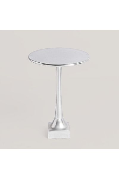homez Metal Side Table, Silver 42*42*56Cm