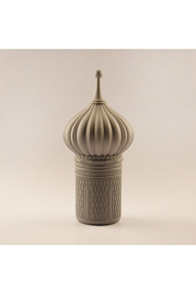 homez Dome Shaped Ceramic Ramadan Decorative Piece, Pink 14.5*14.5*30Cm