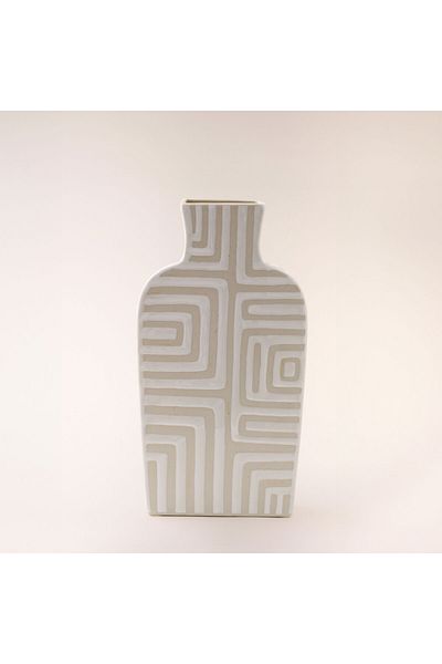 homez off-white ceramic vase 17*8*30 cm