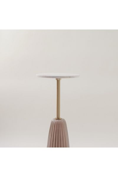 homez marble side table 30*64cm, pink