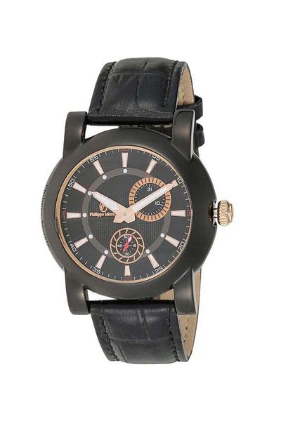 Philippe Moraly of Switzerland Men's Leather Chronograph Watch