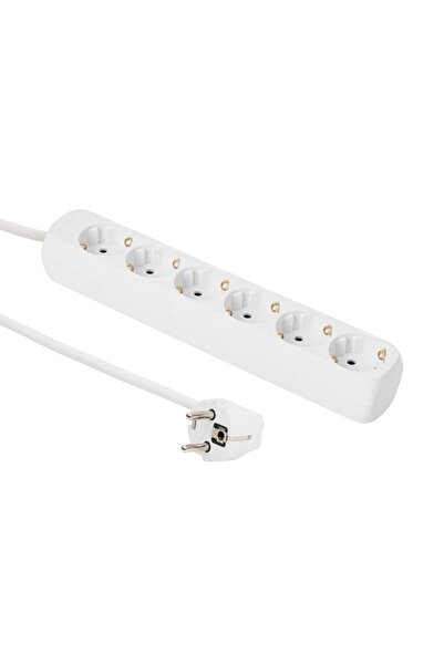 MicroConnect Prelungitor Schuko cu 6 prize, 5M, alb V-FTP6A005R-SLIM, GRU0065WA