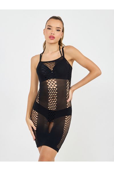 Styli Strappy Cut-Out Bodycon Slip Dress