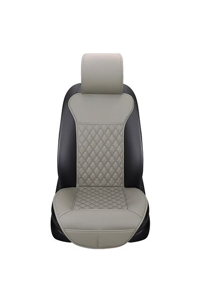 Elindor Car seat cover, universal, offers front seat protection, non-slip, quilted pattern, Gray