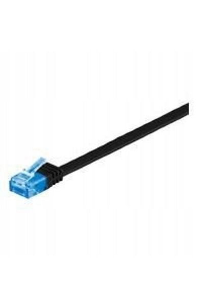 MicroConnect Cablu plat U/UTP CAT6A 2M negru, V-UTP6A02S-FLAT