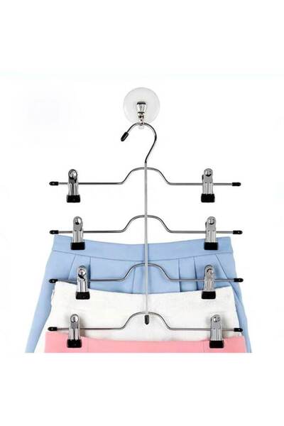 Home Cuier metalic ShopHome pentru fuste și pantaloni cu 4 cleme metalice 33 cm