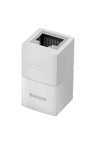 Baseus Złączka łącznik kabli sieciowych Ethernet RJ45 biała ZESTAW 10szt.
