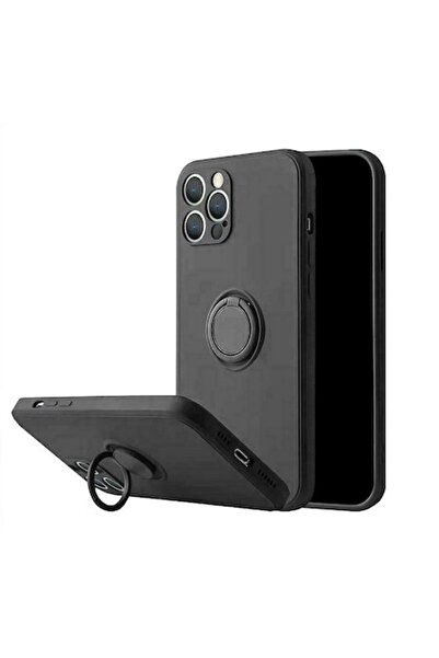 OEM Husa compatibila pentru Apple iPhone 13 Mini 4"cu inel, Soft Silicone Pre...