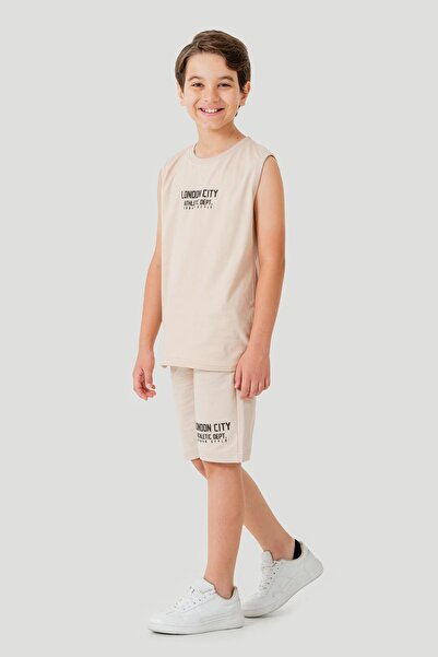 Mışıl Kids Τμήμα Αθλητισμού της Πόλης της Λονδίνης Σετ σορτς και μπλουζάκι για αγόρια Urban Style με τύπωμα