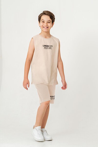 Mışıl Kids Τμήμα Αθλητισμού της Πόλης της Λονδίνης Σετ σορτς και μπλουζάκι για αγόρια Urban Style με τύπωμα