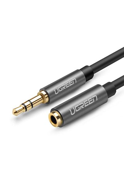 Ugreen Przewód kabel przedłużacz do słuchawek AUX 3.5mm mini jack 1m srebrny