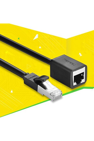Ugreen Przedłużacz do kabla skrętki FTP Ethernet RJ45 Cat 6 1000 Mbps 3m czarny