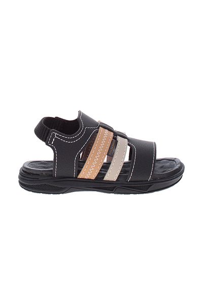 Styli Patent Design Buckle Detail Flat Sandals