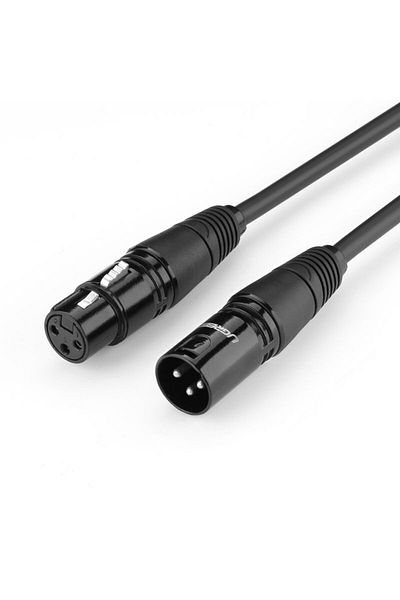 Ugreen Przedłużacz do kabla przewodu audio do mikrofonu XLR 3m czarny